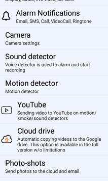 Online camera  &  Motion detector &  Cloud drives screenshot 4