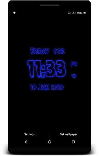 Tattoo Digital Clock Live Wallpaper screenshot 7