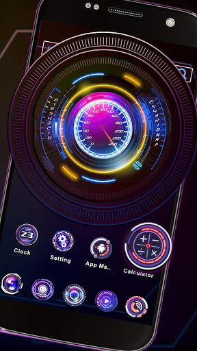 Neon Car Hologram Launcher Theme Live Wallpapers screenshot 3