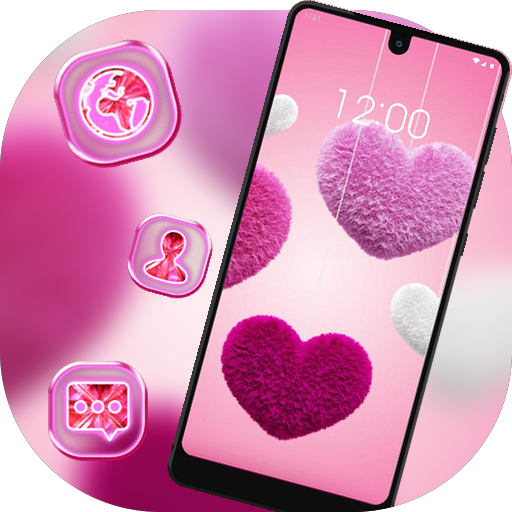 Red Hairy Love Redmi 4 theme Bright Light icon
