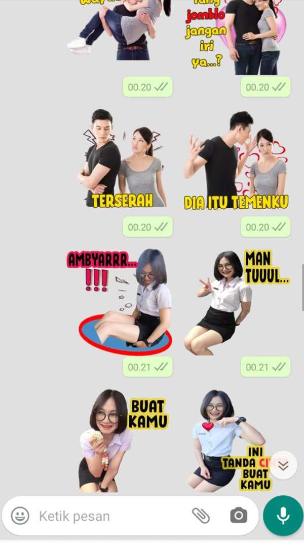 Sticker Cewek Seksi dan Cantik untuk WAStickerApps screenshot 7