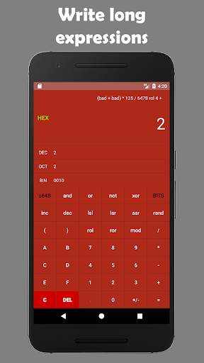 Programmer's calculator - BitCalculator screenshot 3