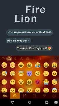 Fire Lion Emoji Kika Keyboard screenshot 2