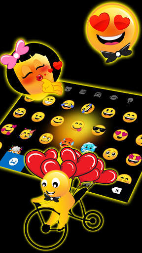 Kiss Emoji Live Keyboard Background screenshot 3