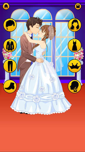 เกมส์แต่งตัวอนิเมะสำหรับสาว ๆ - คู่รักรักจูบ screenshot 11