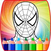 Coloring Book Pages for  Spider Superhero