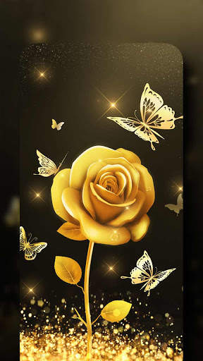 Gold Rose Live Wallpaper & Launcher Themes screenshot 3