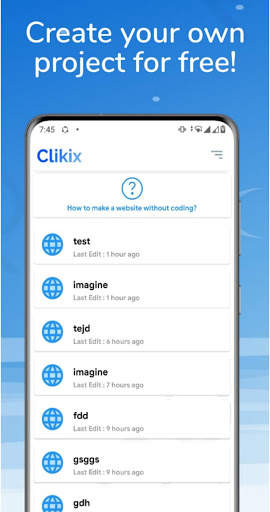 Clikix: Build Websites & Publish For Free screenshot 1