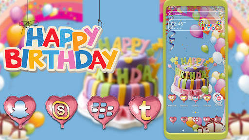 Happy Birthday Launcher Theme screenshot 1