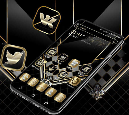 Black Luxury Gold Theme screenshot 1