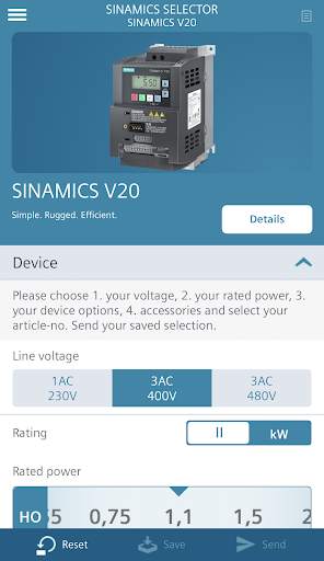SINAMICS SELECTOR screenshot 4