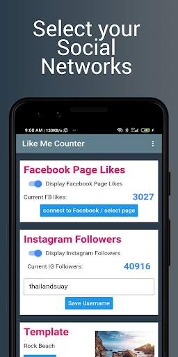 Like Me Counter, your Social Network Display screenshot 1