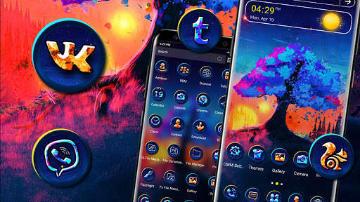 Abstract Sunrise Launcher Theme screenshot 1