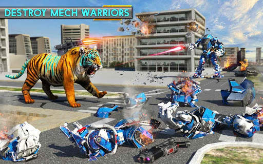Robot Transforming Wild Tiger Game: Cheetah Games screenshot 15