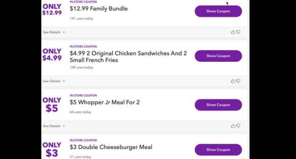 Burger King Coupons Deals screenshot 1