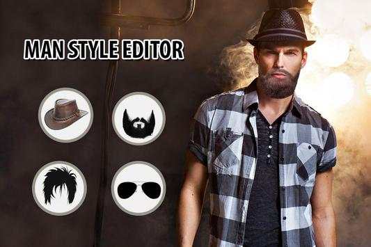 Man Photo Editor : Beard,Mustache,Hair,Goggles,Cap screenshot 1