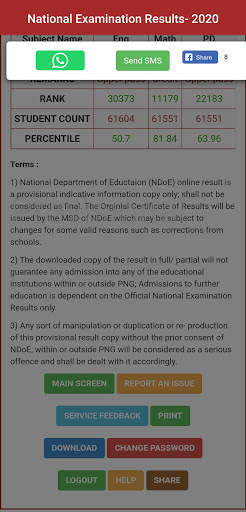 My PNG Exam Results screenshot 6