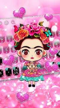 Pink Cute Girl keyboard screenshot 2