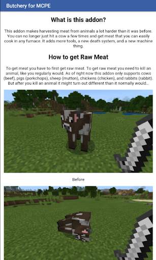 Addon Butchery for Minecraft PE screenshot 1