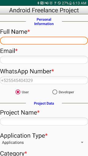 Android Freelance Project screenshot 1