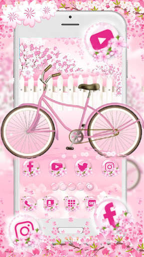 Sakura, Bicycle, Love Themes & Live Wallpapers screenshot 1