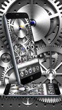 Silver Mechanical Gears Theme screenshot 1