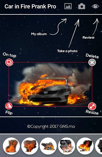 Car in Fire Prank Pro screenshot 1