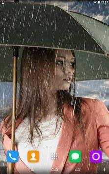 Girl Under Umbrella  Wallpaper screenshot 1