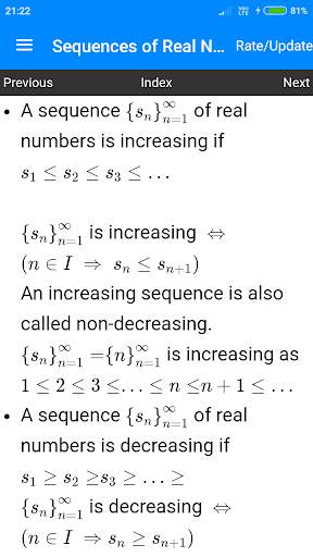 Sequences of Real Numbers screenshot 2