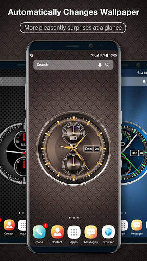 Analog Digital Clock on Screen Live Wallpaper 2019 screenshot 3