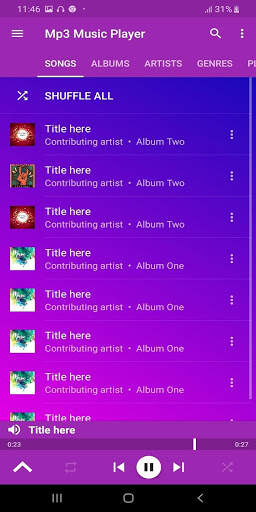 Mp3 Music Player Free screenshot 5