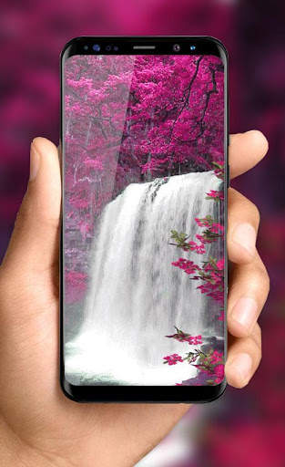 Waterfall Flower live Wallpaper 2018: 3D Aquarium screenshot 1
