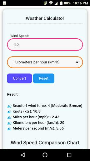 Weather Calculator screenshot 3