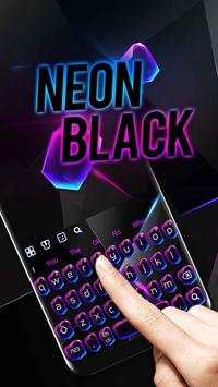 Neon Black Crystal Keyboard screenshot 2