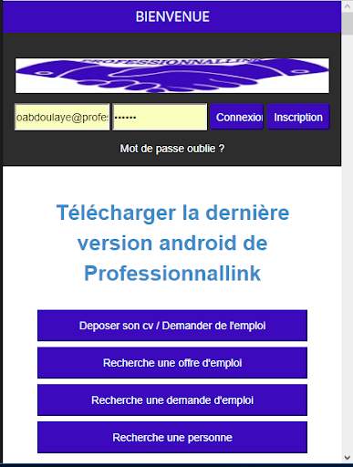 Professionnallink - offres d'emploi - recrutement screenshot 4