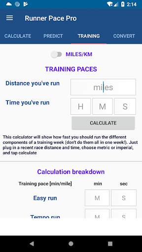 Pace Calculator Pro Running App FREE by StripeFit 4 تصوير الشاشة