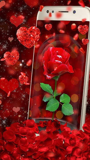 Valentine Love Rose Live Wallpaper screenshot 1