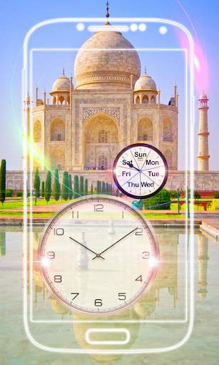 Tajmahal Clock Live Wallpaper screenshot 8