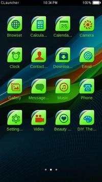 Colorful Wave Pattern Theme HD screenshot 2