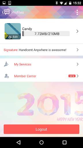 Handcent Skin (New year 2015) screenshot 5