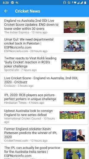 IPL 2020  Indian Premier Cricket League LiveScrore screenshot 10
