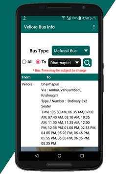 Vellore Bus Info screenshot 5
