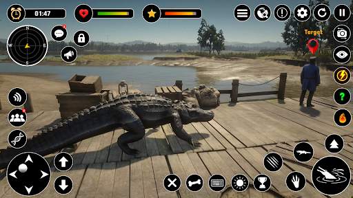 Animal Crocodile Attack Sim screenshot 2