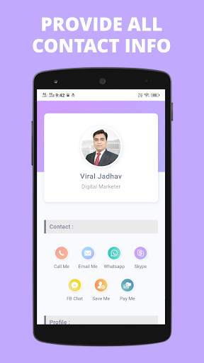 Digital Business Card Maker App by Make My vCard screenshot 1