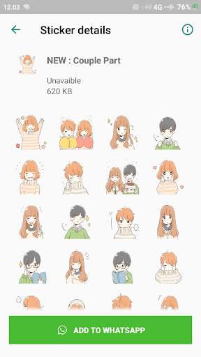Couple Romantic Stickers For WhatsApp screenshot 7