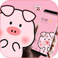 Pink Cute Cartoon Piggy Theme on 9Apps