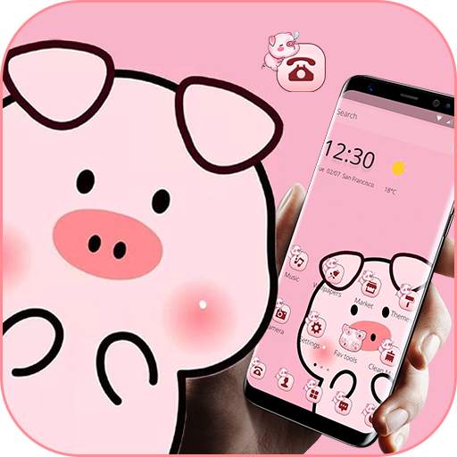 Pink Cute Cartoon Piggy Theme 1.1.2