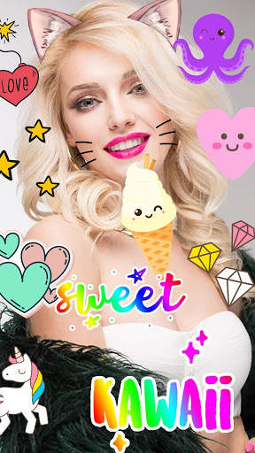 Kawaii Photo Editor Stickers - Cute Pic Editing screenshot 1