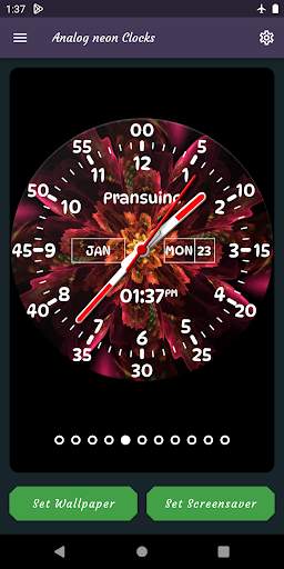 Neon Clock Live Wallpapers screenshot 3