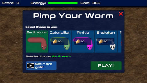 Wormie worm game screenshot 1